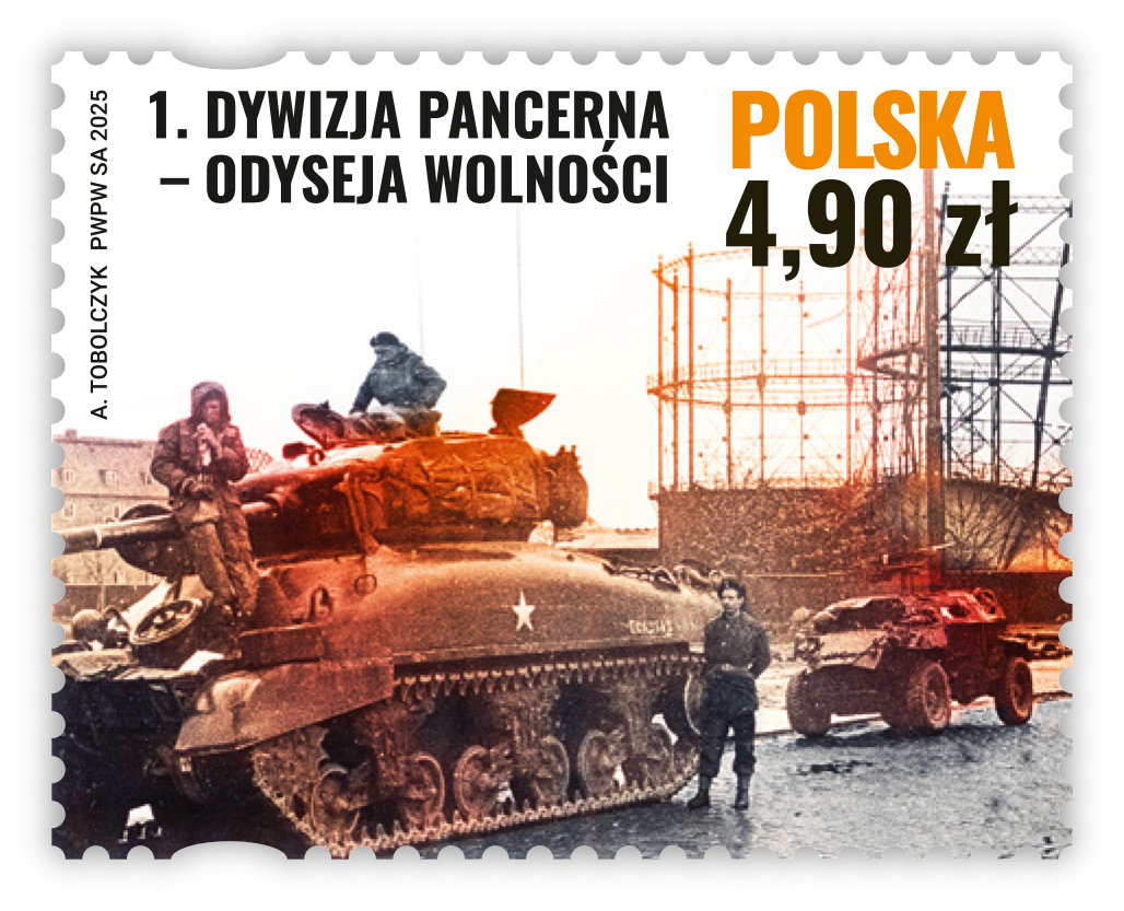 1 Dywizja Pancerna — Odyseja Wolności - znaczek
