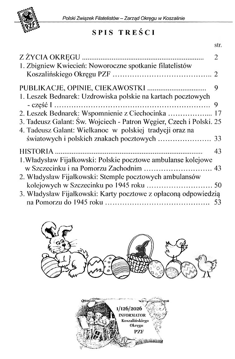 Informator nr 1/2026 (126) Spis treści