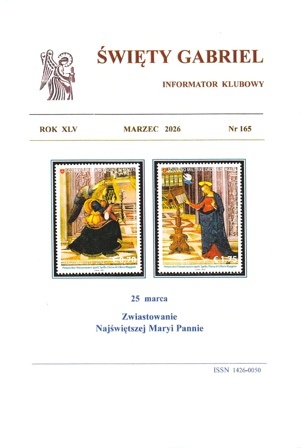 Święty Gabriel nr 165/2026 - okładka