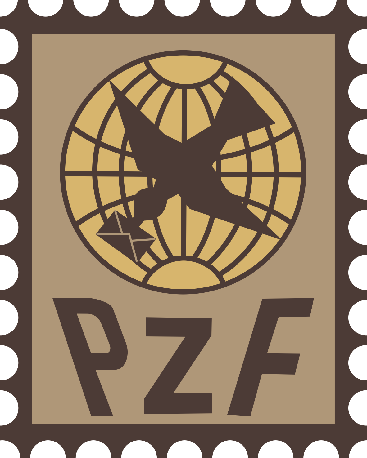 2021 logo PZF werja brązowa